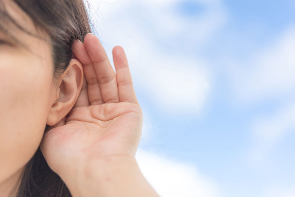 woman listening